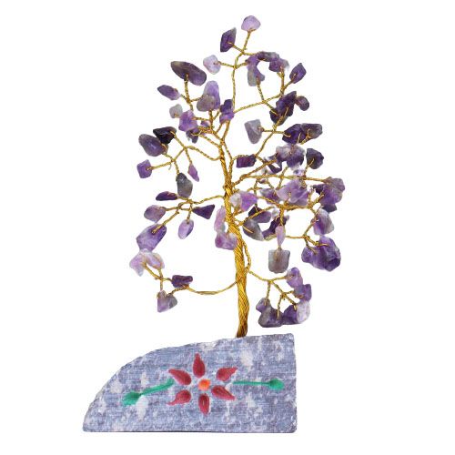 Árbol de gemas de amatista para energía y decoración espiritual