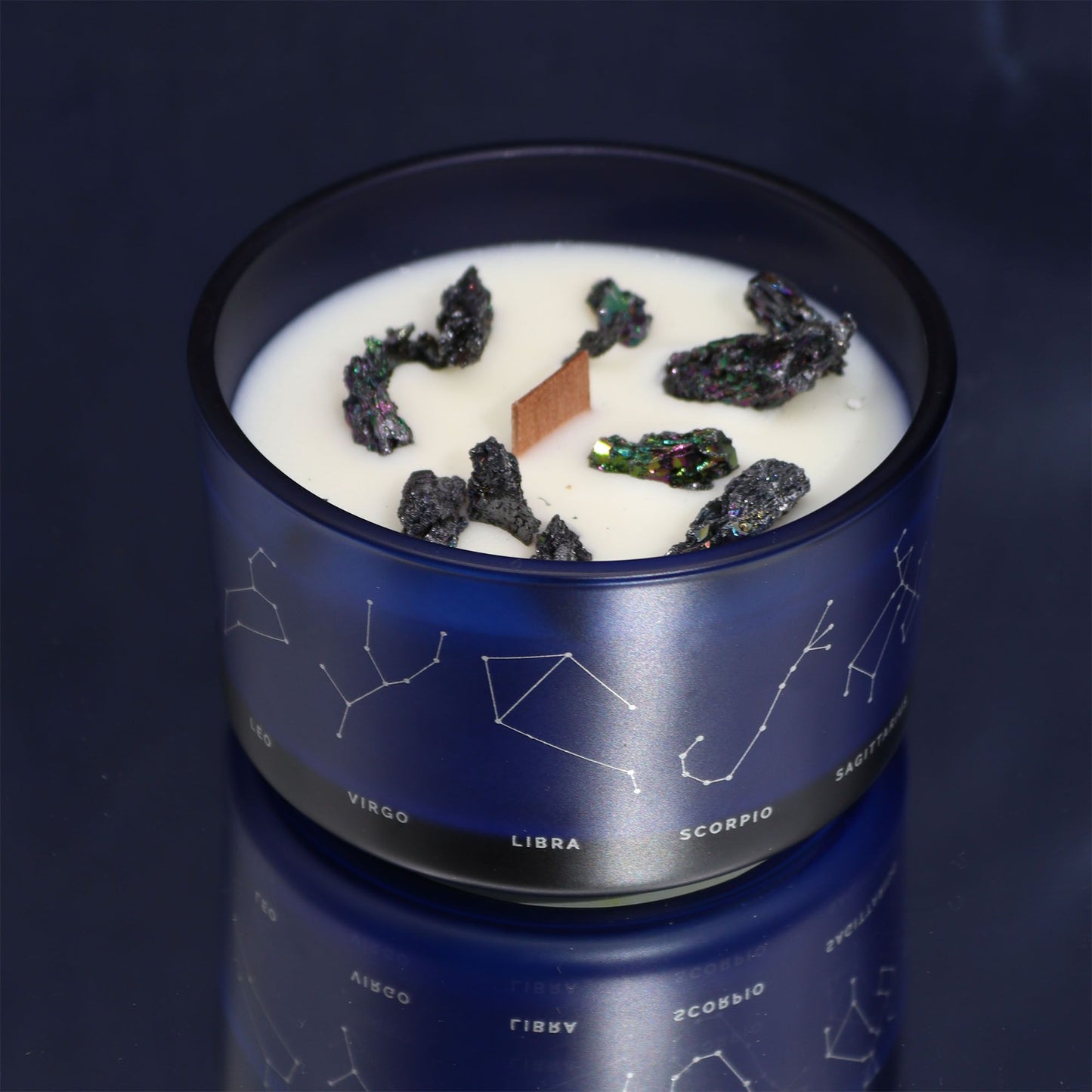 Vela de Cristal del Zodiaco con Pulsera de Piedras Naturales – Sagitario