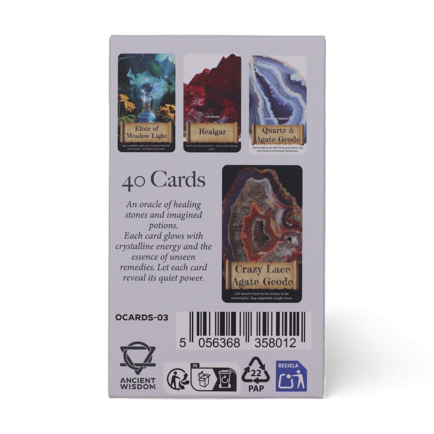 Cartas del Oráculo de Cristales y Elixires – Baraja de Energía Curativa