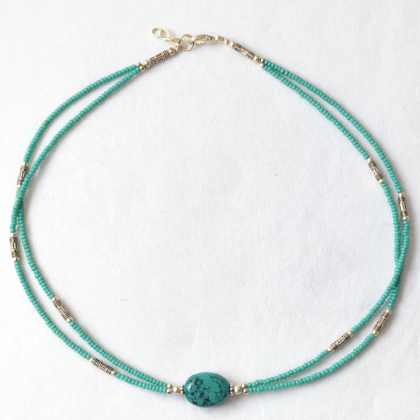 Collar Nepalí Extrafino Turquesa & Lapislázuli | Joya Artesanal de Bienestar
