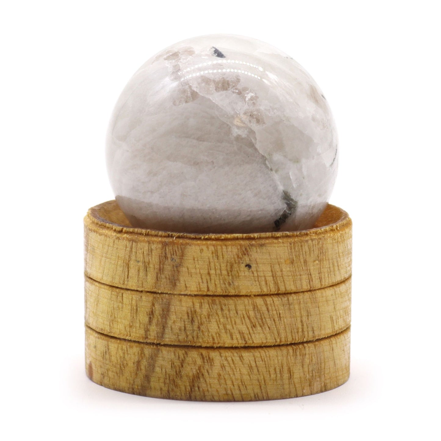 Esfera de Cristal de Piedra Luna India 40mm con Soporte