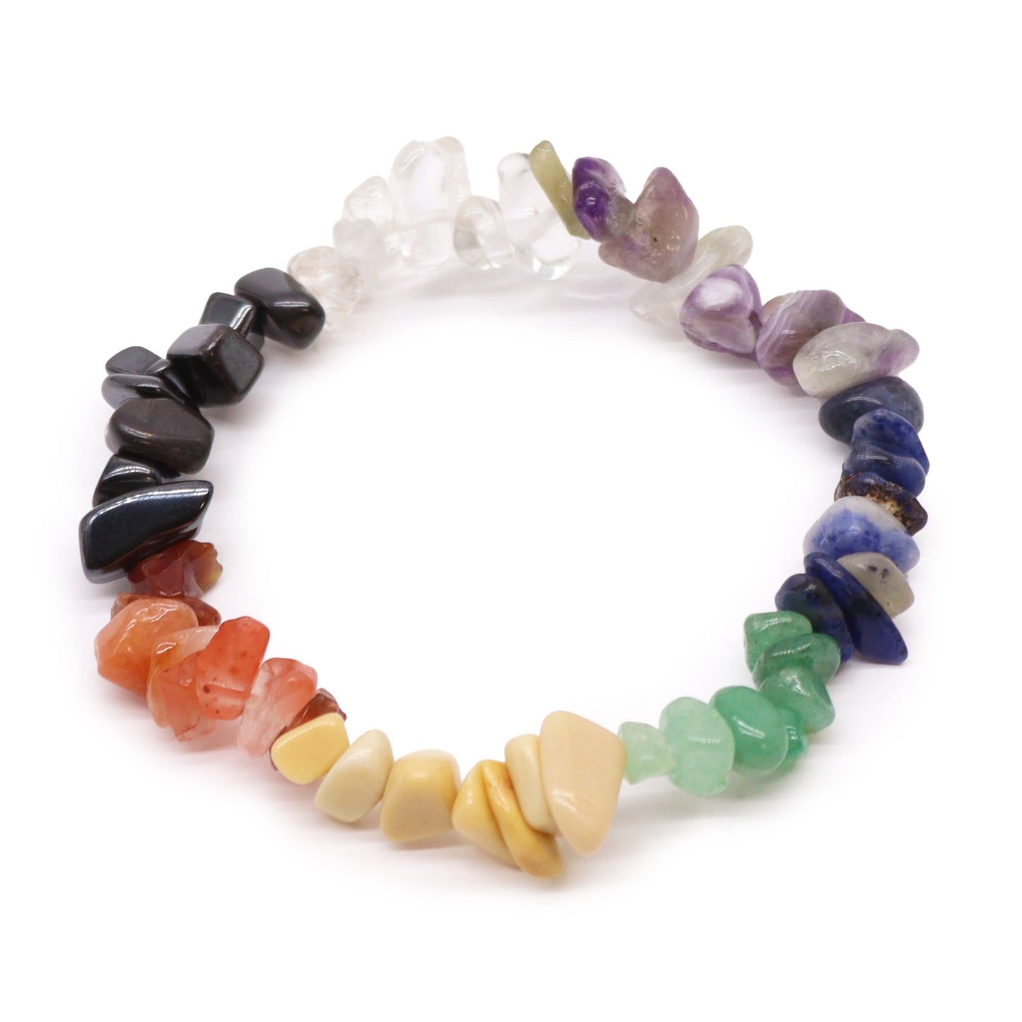 Pulsera de Fragmentos de Piedras Naturales – 7 Chakras