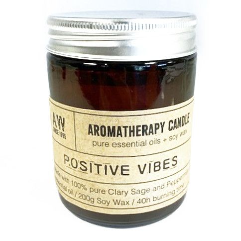 Vela espiritual de Vibraciones positivas para calma y bienestar