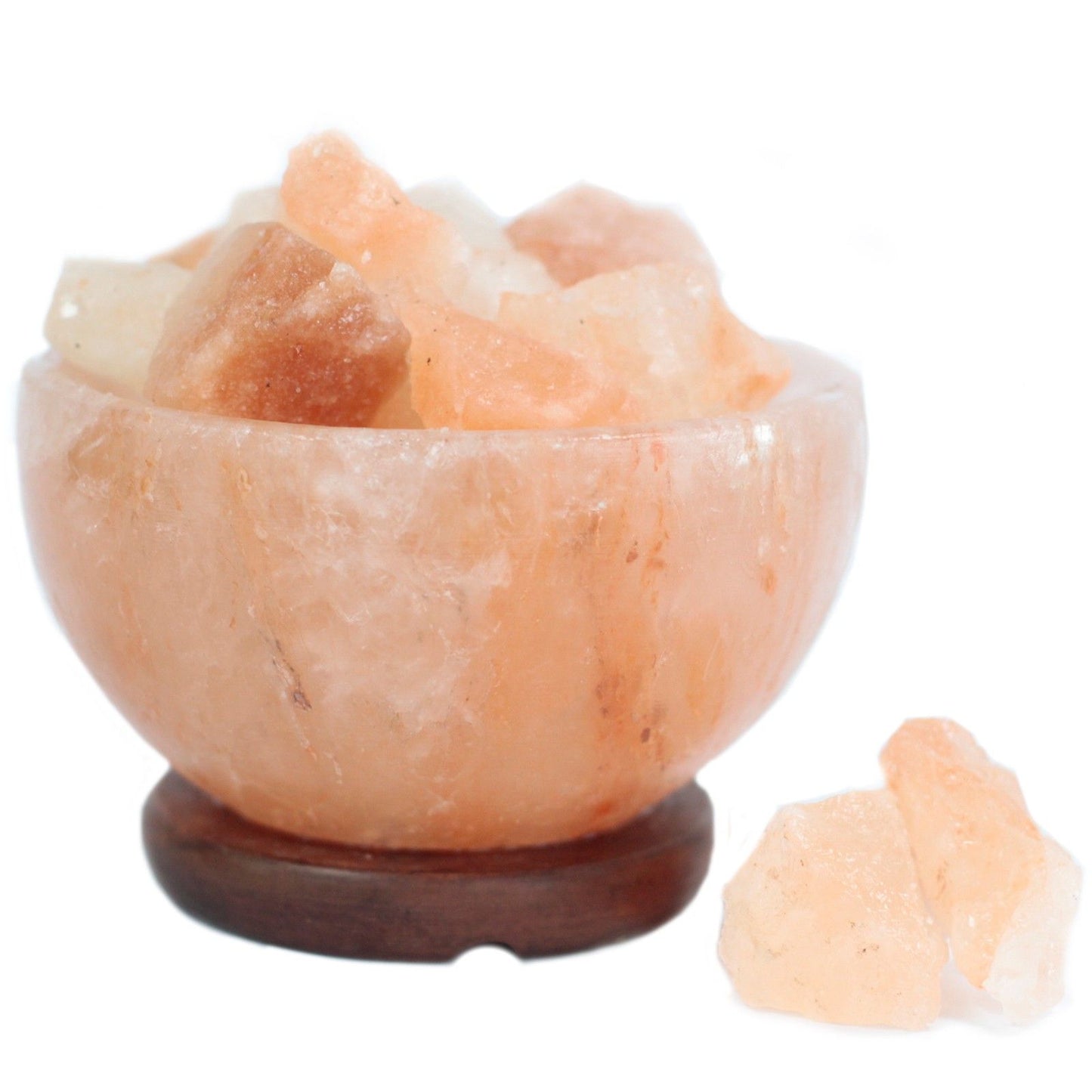 Lámpara de Sal del Himalaya Cuenco con Trozos 15x9cm - Diseño Único