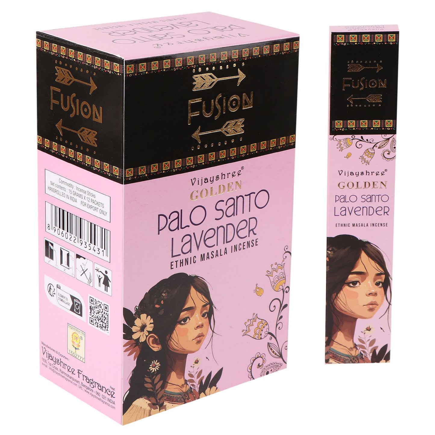 Varillas de Incienso de Palo Santo Dorado y Lavanda - 15gr