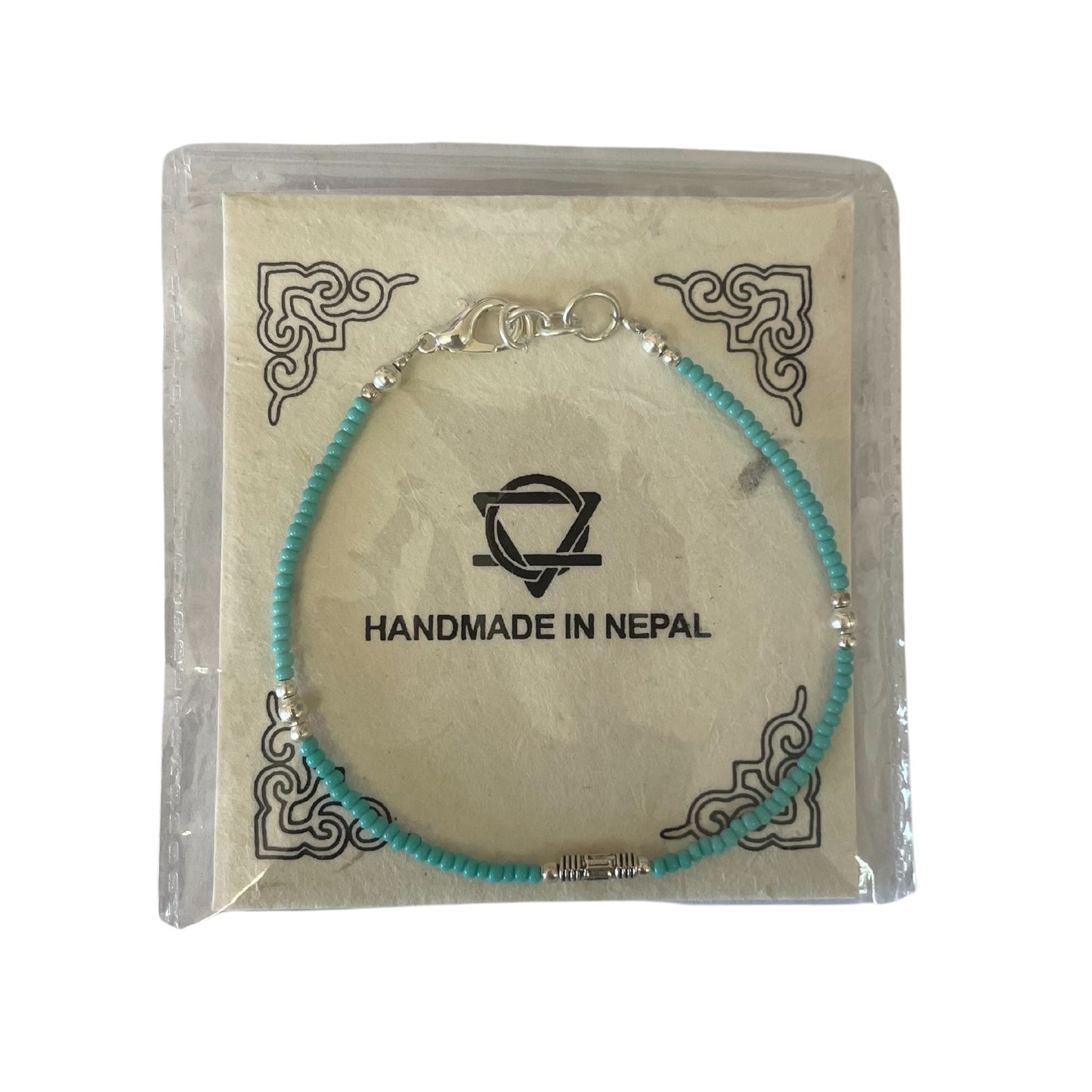 Pulsera Nepalí Gemas Extrafinas · Turquesa & Lágrima | Joya de Calma y Expresión