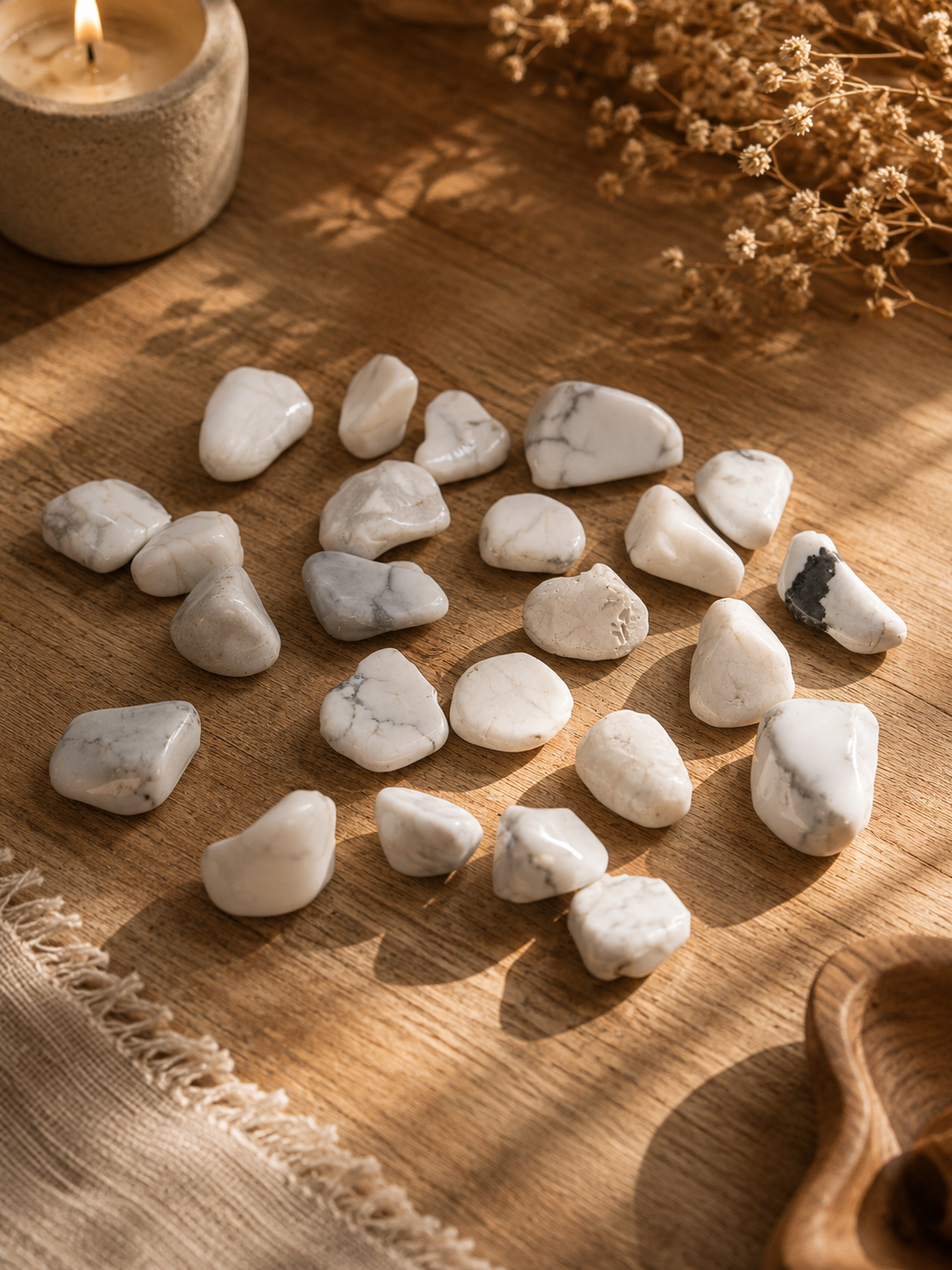 Pequeñas piedras africanas - Howlita blanca - Magnesita