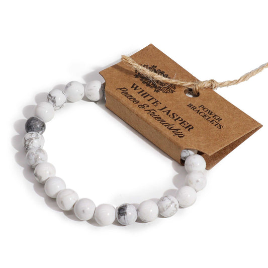 Pulsera de Jaspe Blanco – Calma, Protección y Equilibrio Interior