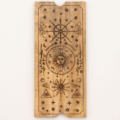 Caja para cartas de Tarot de Cuatro Compartimentos con Soporte para Cartas