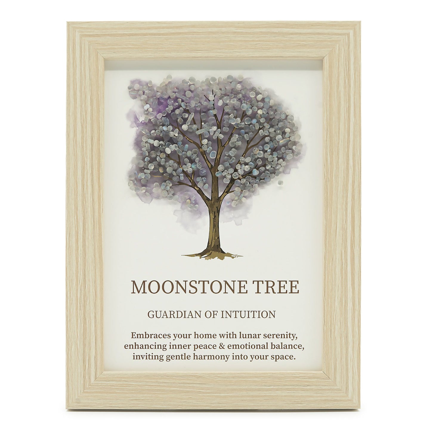 Cuadro Árbol de la Vida con Piedra Lunar Natural 21x15cm