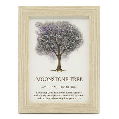 Cuadro Árbol de la Vida con Piedra Lunar Natural 21x15cm