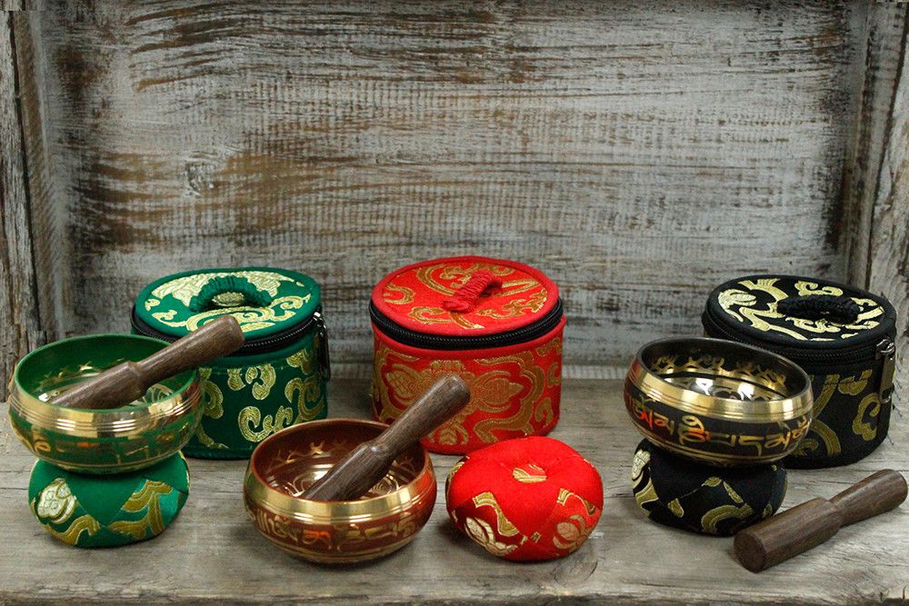 Cuenco tibetano Rojo para meditación y equilibrio energético