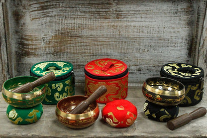 Cuenco tibetano Rojo para meditación y equilibrio energético