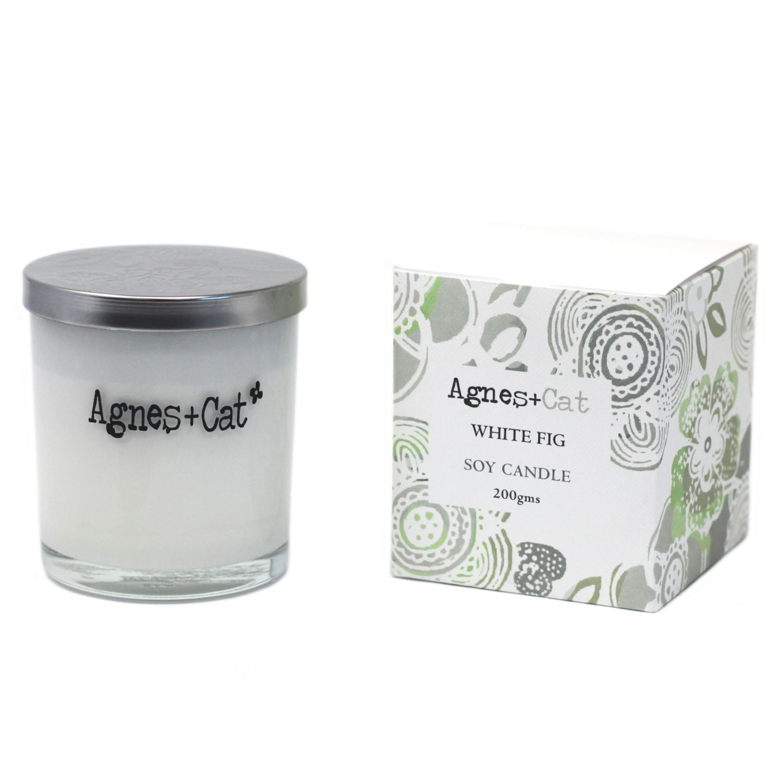 Vela espiritual de White Fig para calma y bienestar