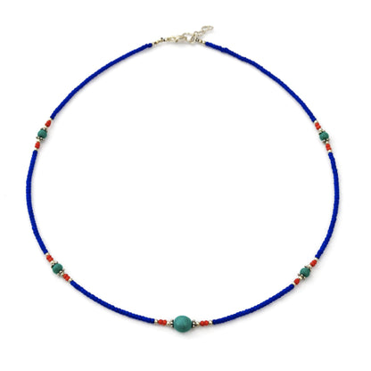 Collar Nepalí Gemas Extrafinas · Ónix Azul & Árbol de la Vida | Joya de Fuerza y Conexión