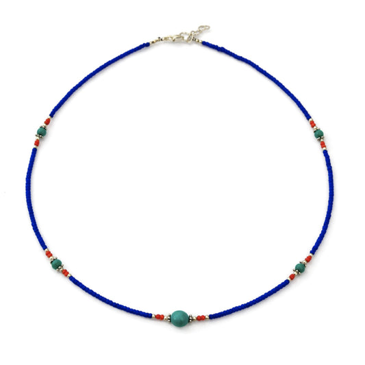 Collar Nepalí Gemas Extrafinas · Ónix Azul & Árbol de la Vida | Joya de Fuerza y Conexión