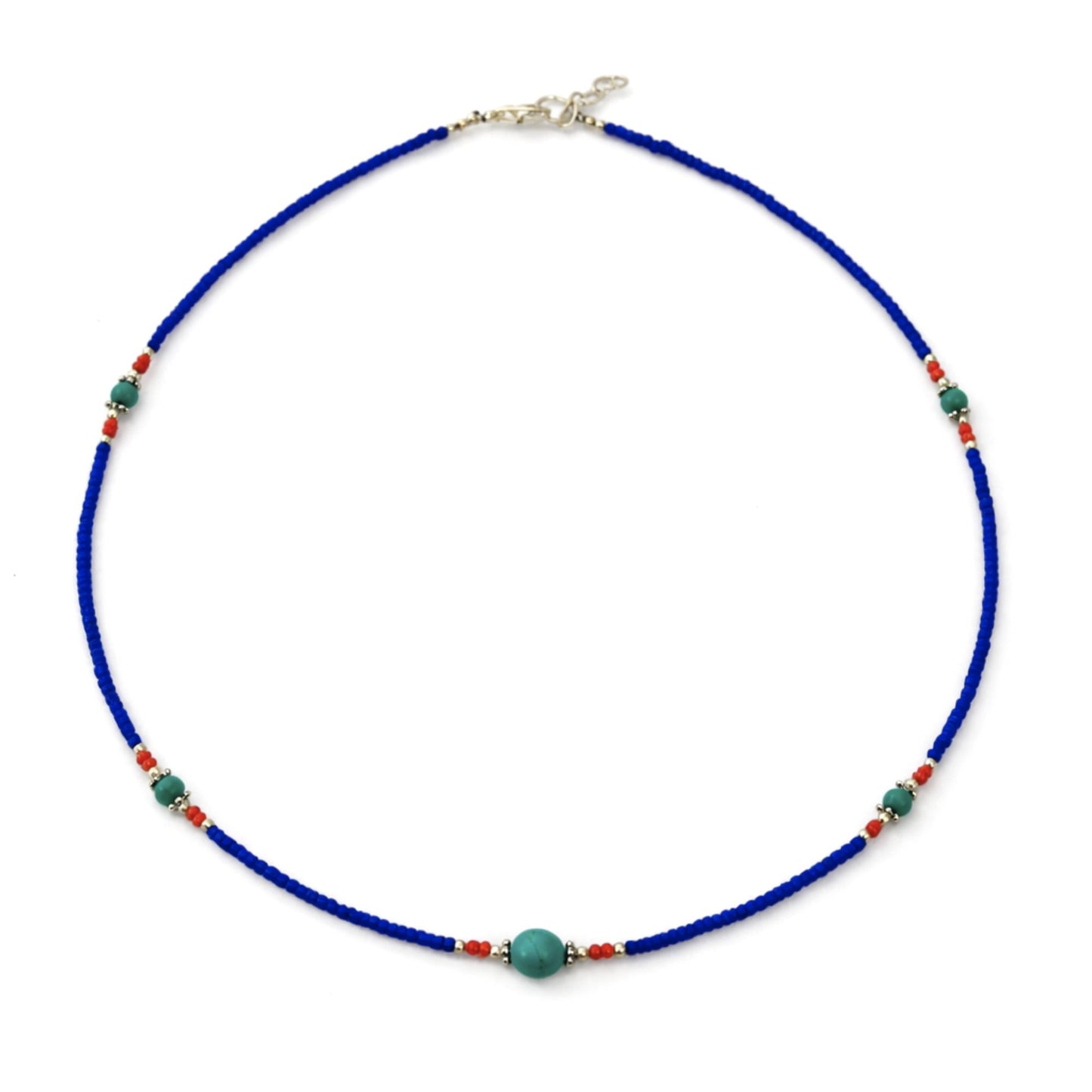 Collar Nepalí de Gemas Extrafinas Ónix Azul & Árbol de la Vida | Joya de Fuerza y Conexión