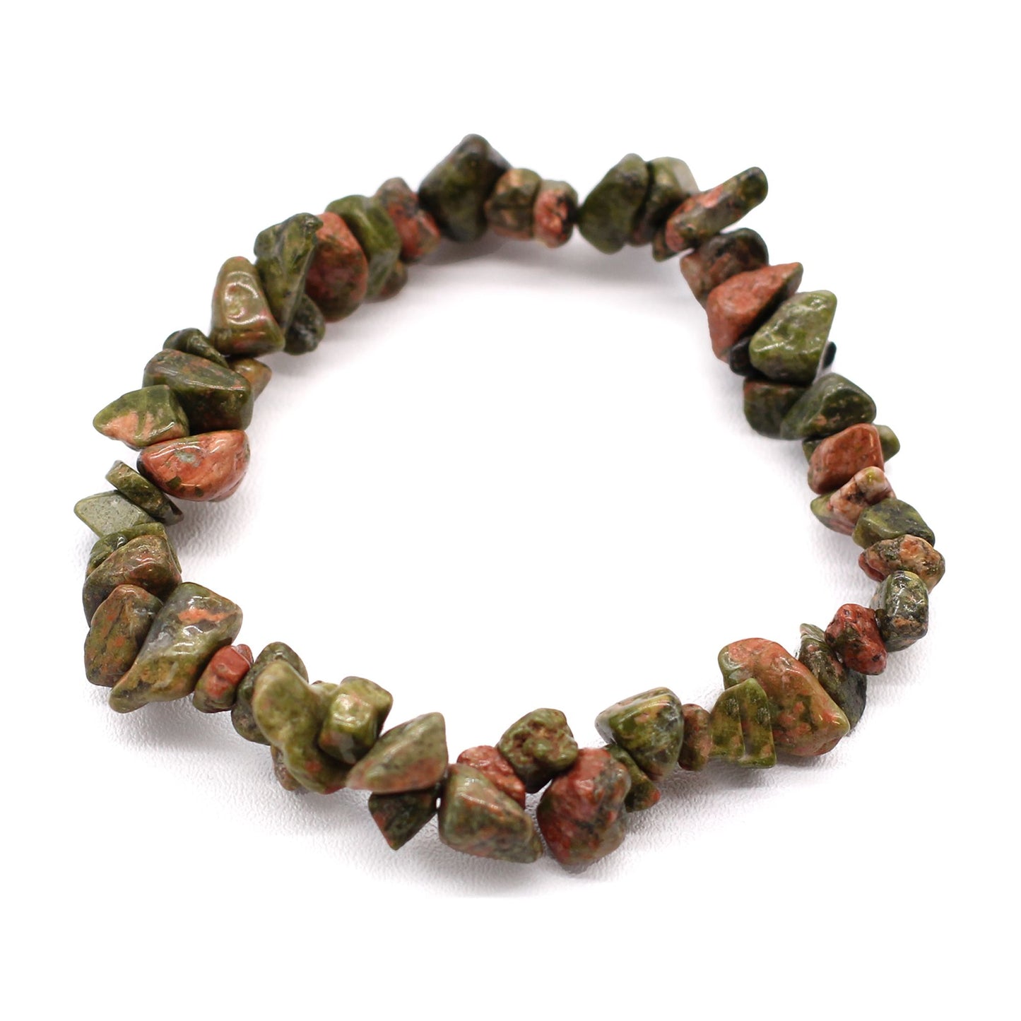 Pulsera de Fragmentos de Piedra Natural – Jaspe Verde