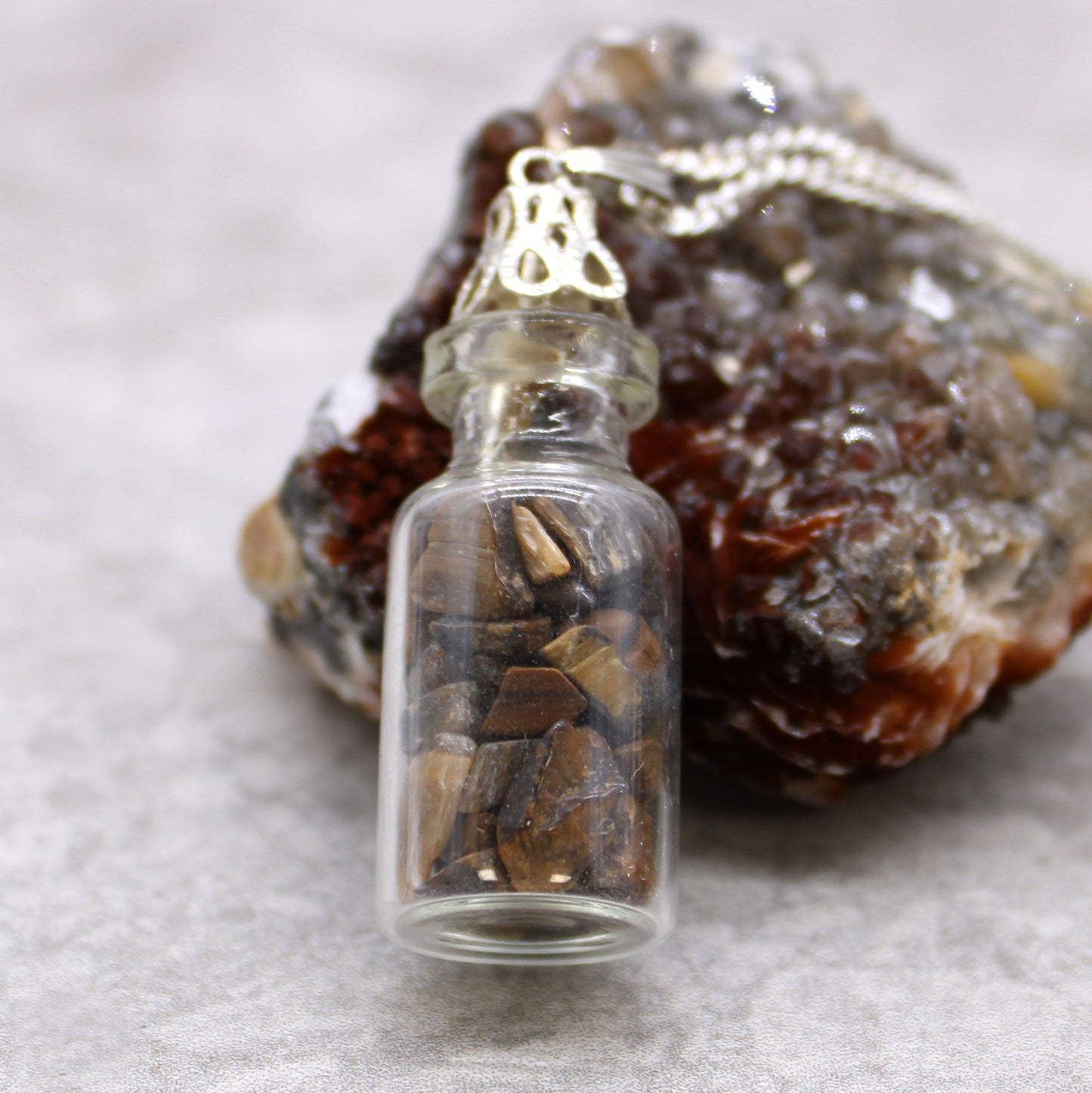 Collar de Piedras Preciosas Embotelladas - Amatista