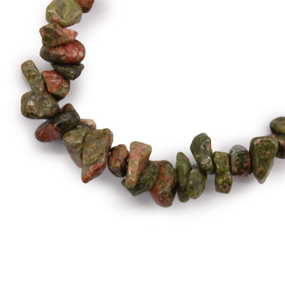 Pulsera de Fragmentos de Piedra Natural – Jaspe Verde