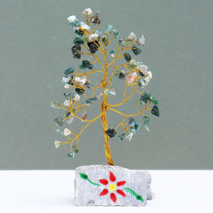 Árbol Ágata Musgo 80 Chips - Árbol de la Vida Artesanal Compacto