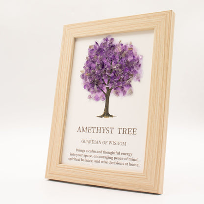 Cuadro Árbol de la Vida con Amatista Natural 21x15cm