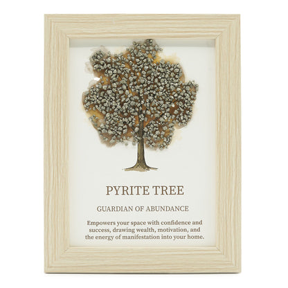 Cuadro Árbol de la Vida con Pirita Natural 21x15cm