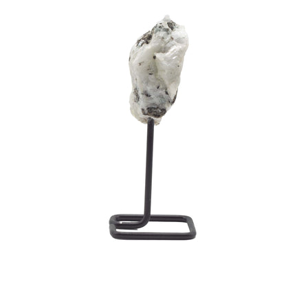 Mineral en Soporte Metálico de Piedra Lunar Arcoíris Decoración Espiritual y Energética