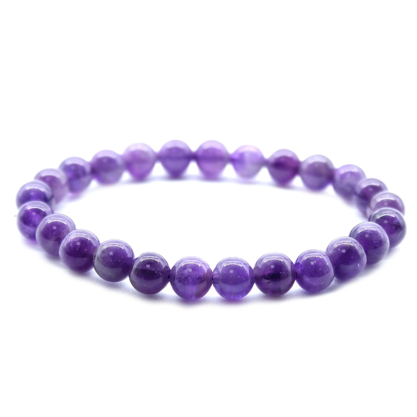 Brazalete Amatista 10mm | Protección Espiritual + Claridad Mental | Uso Diario