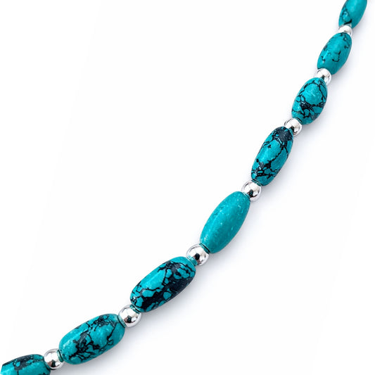 Conjunto Nepalí · Collar & Pulsera Turquesa | Joya Artesanal del Himalaya