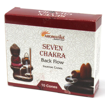 Conos de Incienso Backflow de los Siete Chakras