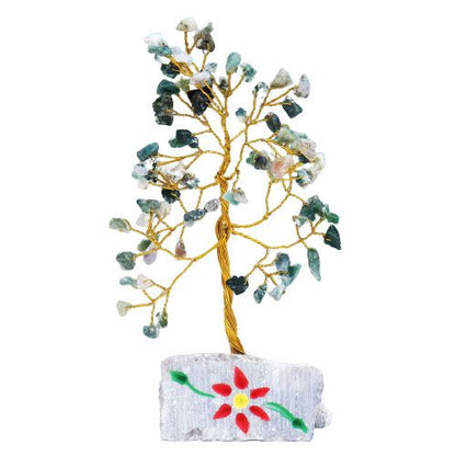 Árbol Ágata Musgo 80 Chips - Árbol de la Vida Artesanal Compacto