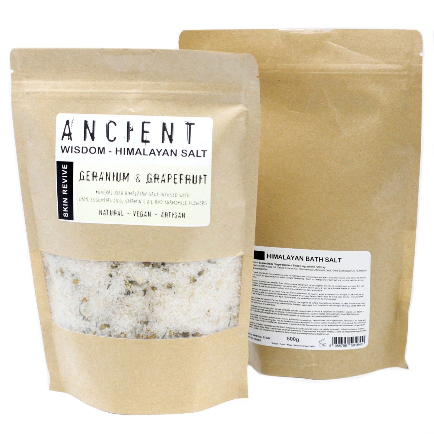 Sales de baño aromáticas de Piel clara para calma y bienestar