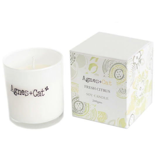 Vela espiritual de Citrus para calma y bienestar