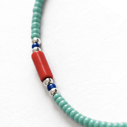 Collar Nepalí · Turquesa, Coralita & Lapislázuli | Joya de Fuerza y Armonía