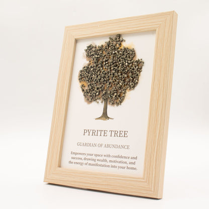 Cuadro Árbol de la Vida con Pirita Natural 21x15cm