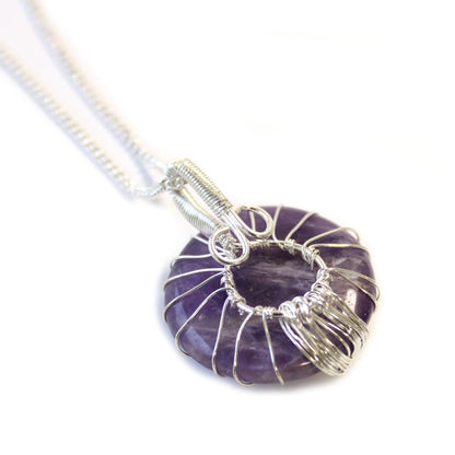 Collar Árbol de la Vida de Amatista con Cadena – Calma y Protección Energética