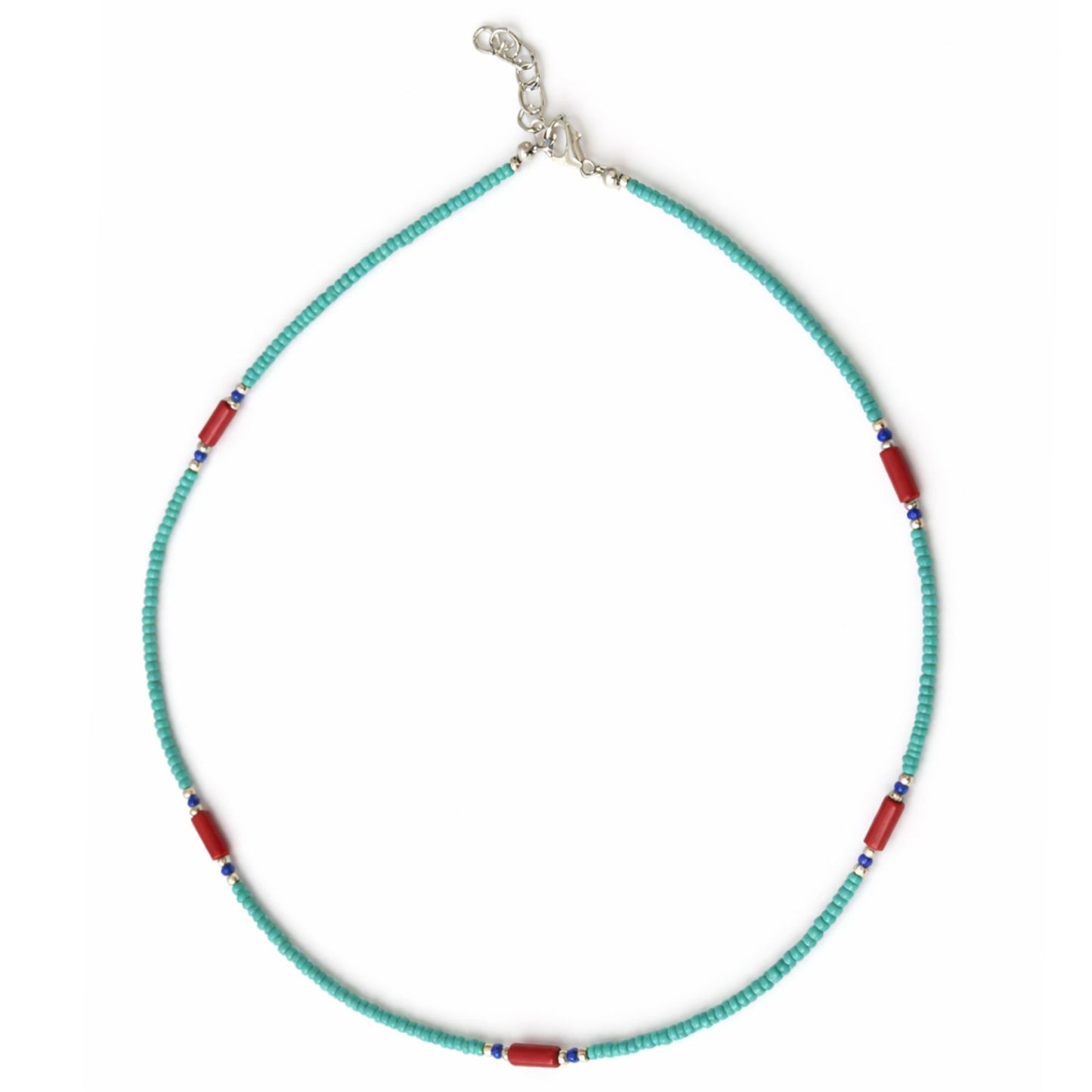 Collar Nepalí · Turquesa, Coralita & Lapislázuli | Joya de Fuerza y Armonía