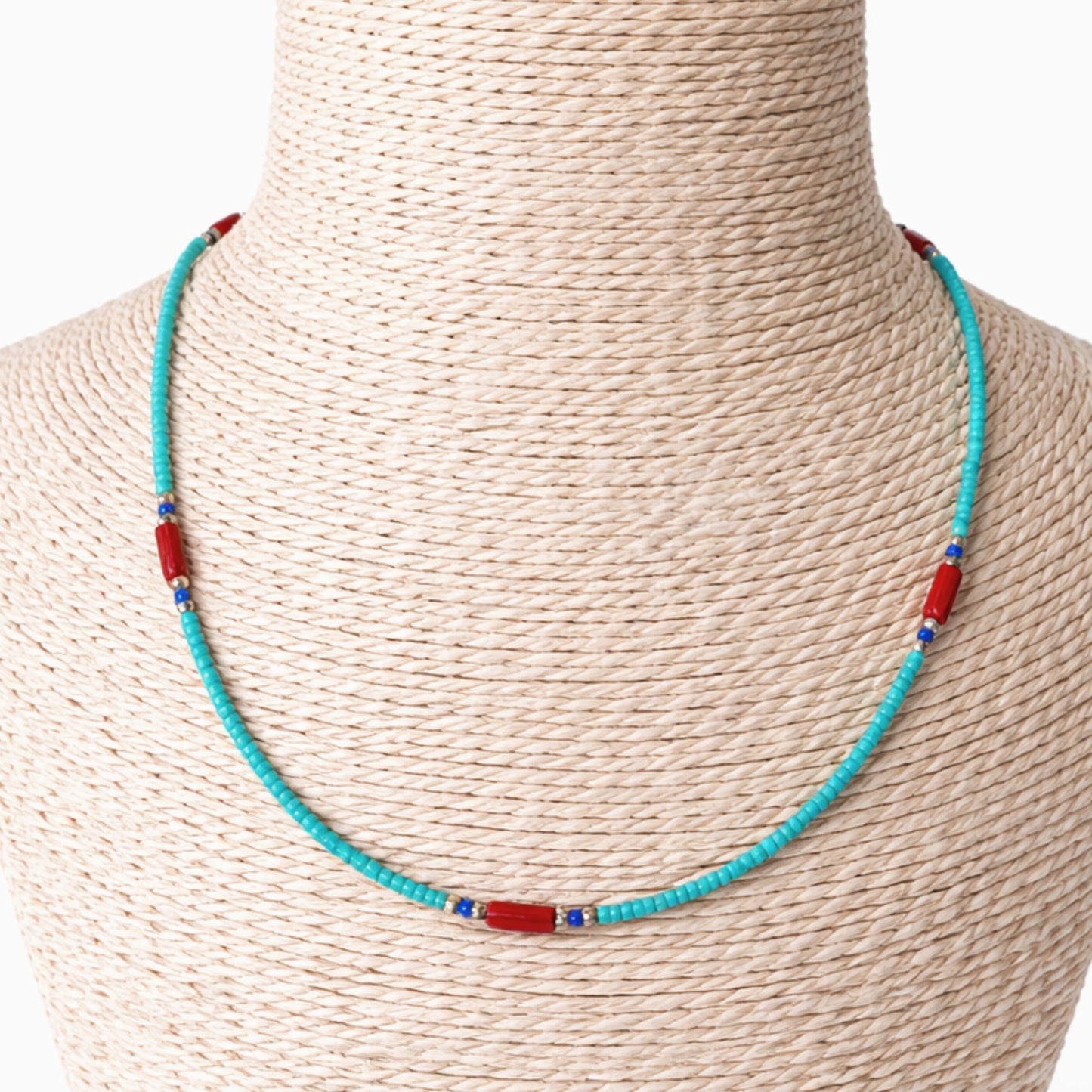 Collar Nepalí · Turquesa, Coralita & Lapislázuli | Joya de Fuerza y Armonía
