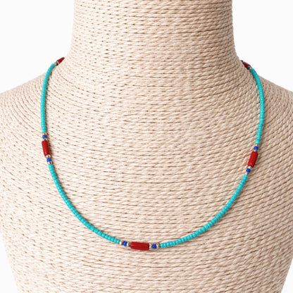 Collar Nepalí · Turquesa, Coralita & Lapislázuli | Joya de Fuerza y Armonía