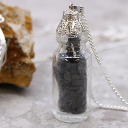 Collar de Piedras Embotelladas - Ónix Negro