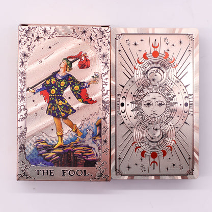 Set de cartas de Tarot en oro rosa - Fase lunar - con folleto