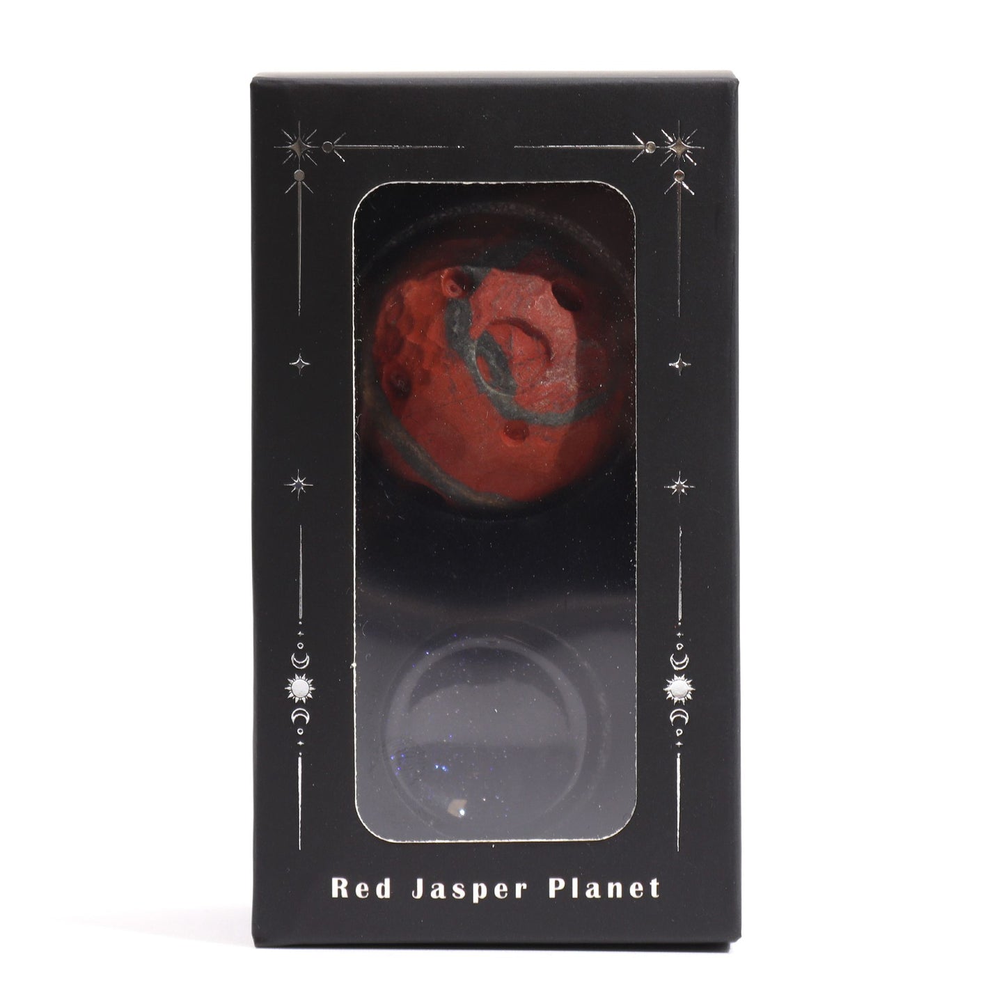 Planeta de Jaspe Rojo con Soporte Solar (Marte) 40 mm Esfera de Piedra Natural