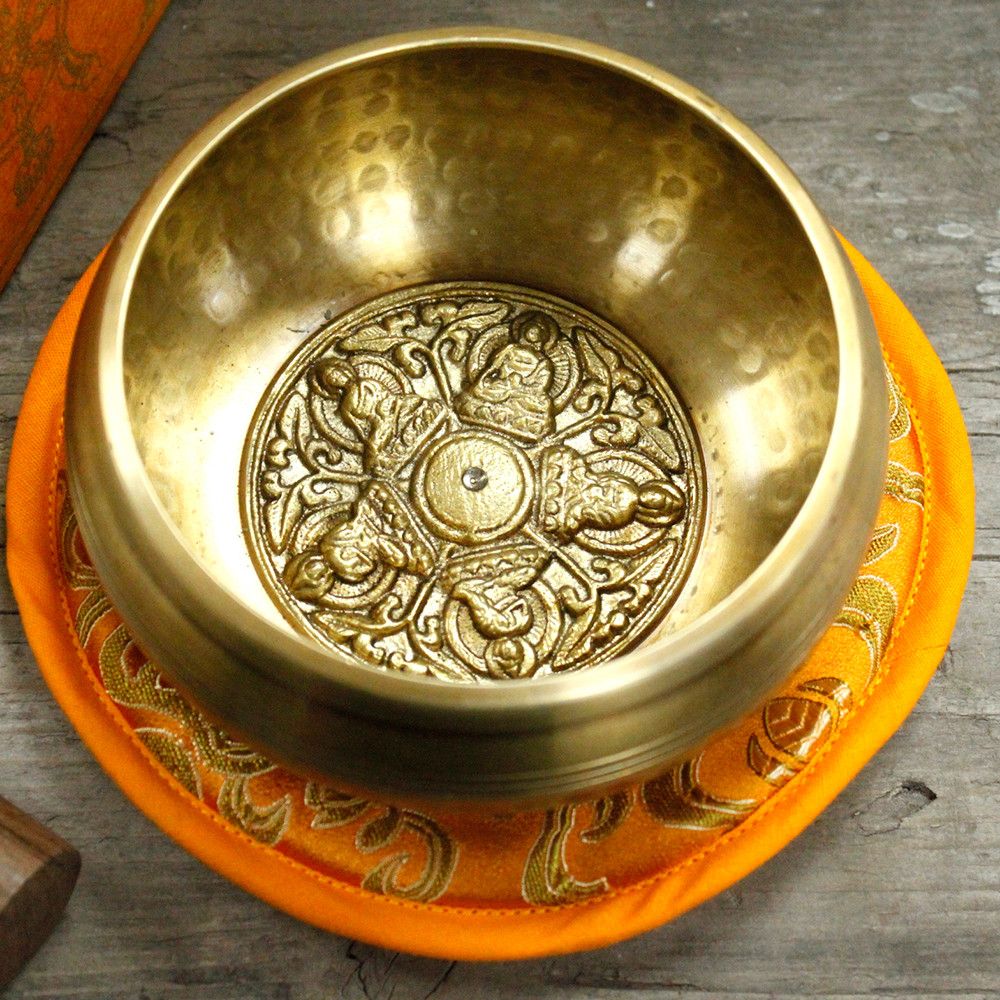 Cuenco tibetano Cinco Buda 10cm (min 400gm) para meditación y equilibrio energético