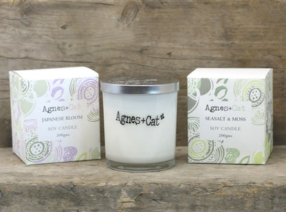 Vela espiritual de White Fig para calma y bienestar