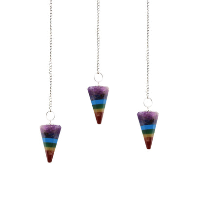 Péndulos Especiales - Chakra 7 Piedras