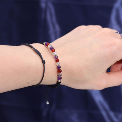 Vela de Cristal del Zodiaco con Pulsera de Piedras Naturales – Virgo