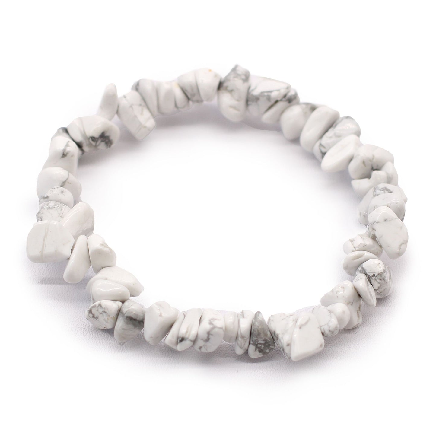 Pulsera de Fragmentos de Piedra Natural – Jaspe Blanco