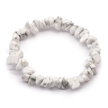 Pulsera de Fragmentos de Piedra Natural – Jaspe Blanco