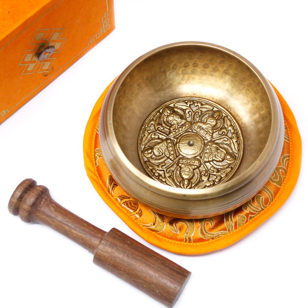 Cuenco tibetano Cinco Buda 10cm (min 400gm) para meditación y equilibrio energético